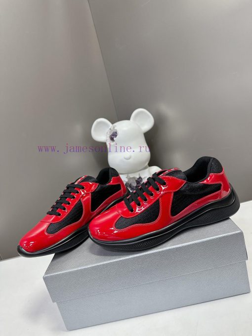 Prada Top Edition SneakersImported fly woven fabric with stitched patent leather on the uppe4kleylm0 - Image 6