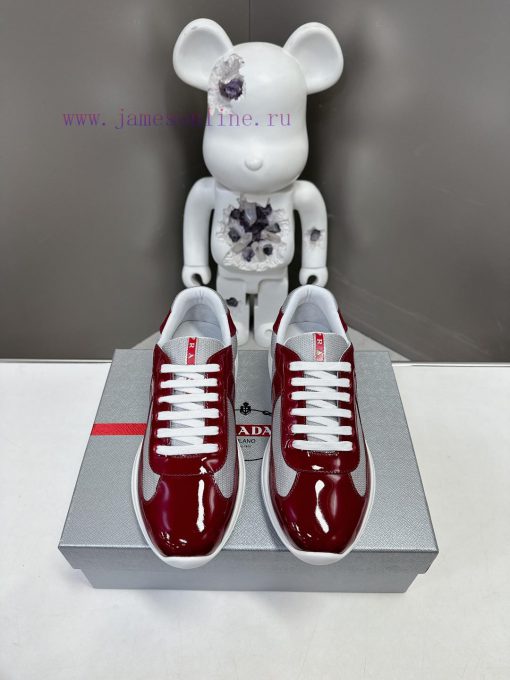 Prada Top Edition SneakersImported fly woven fabric with stitched patent leather on the uppev8jgwqj7 - Image 3