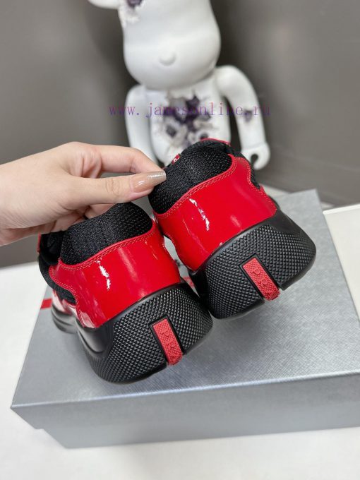 Prada Top Edition SneakersImported fly woven fabric with stitched patent leather on the uppe4kleylm0 - Image 8