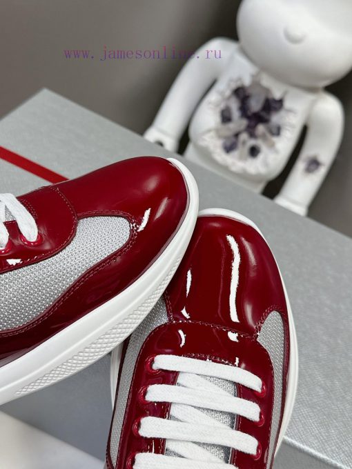 Prada Top Edition SneakersImported fly woven fabric with stitched patent leather on the uppev8jgwqj7 - Image 8