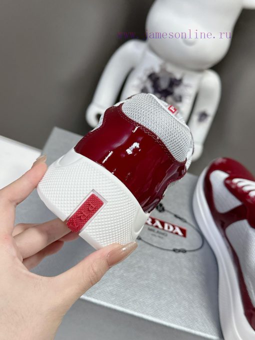Prada Top Edition SneakersImported fly woven fabric with stitched patent leather on the uppev8jgwqj7 - Image 9