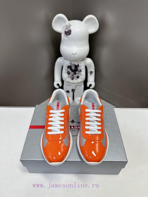 Prada Top Edition SneakersImported fly woven fabric with stitched patent leather on the uppedx4vjozi - Image 3