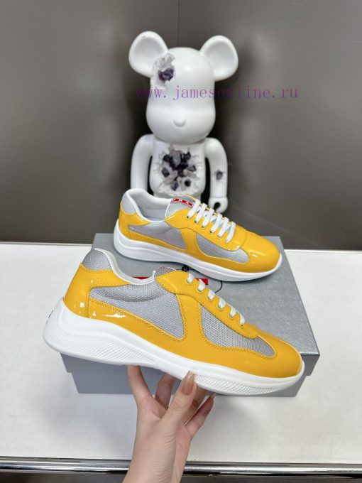 Prada Top Edition SneakersImported fly woven fabric with stitched patent leather on the uppemok4by0l - Image 2