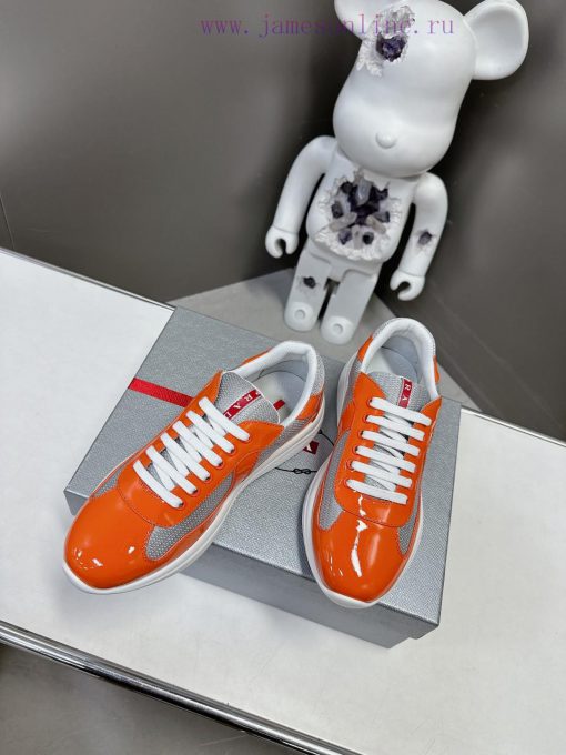 Prada Top Edition SneakersImported fly woven fabric with stitched patent leather on the uppedx4vjozi - Image 5