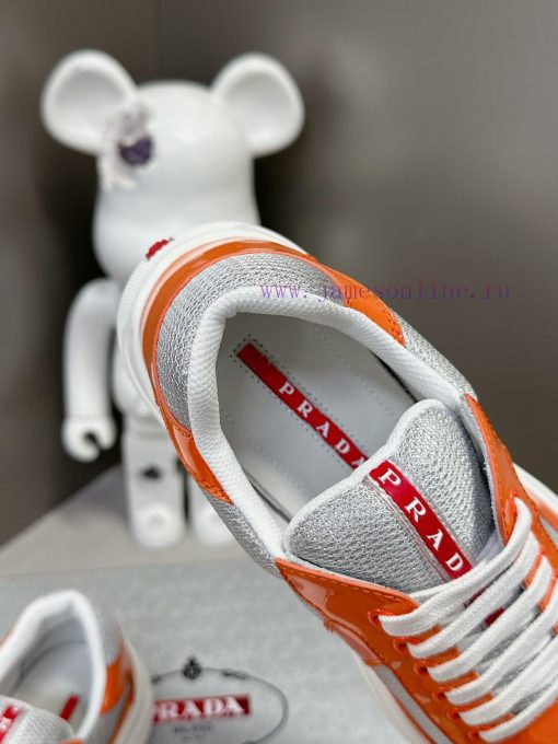Prada Top Edition SneakersImported fly woven fabric with stitched patent leather on the uppedx4vjozi - Image 9