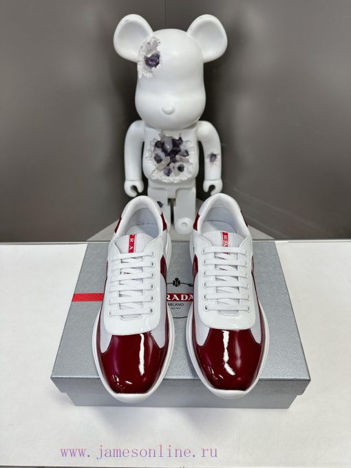 Prada Top Edition SneakersImported fly woven fabric with stitched patent leather on the uppe9cd35d14 - Image 3