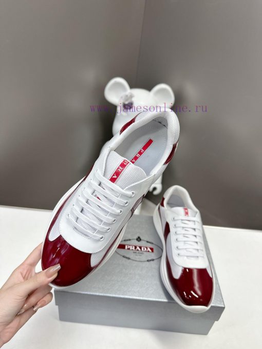 Prada Top Edition SneakersImported fly woven fabric with stitched patent leather on the uppe9cd35d14 - Image 4