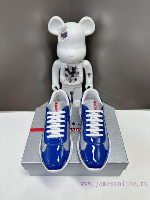 Prada Top Edition SneakersImported fly woven fabric with stitched patent leather on the uppevgg7lo97 - Image 3