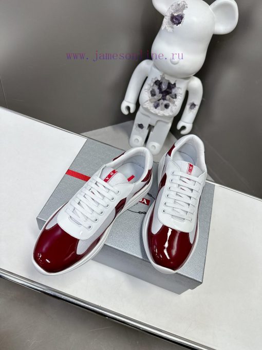 Prada Top Edition SneakersImported fly woven fabric with stitched patent leather on the uppe9cd35d14 - Image 6