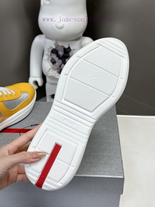 Prada Top Edition SneakersImported fly woven fabric with stitched patent leather on the uppemok4by0l - Image 10
