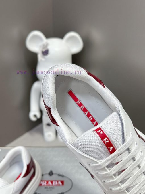Prada Top Edition SneakersImported fly woven fabric with stitched patent leather on the uppe9cd35d14 - Image 9