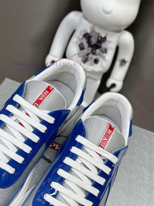 Prada Top Edition SneakersImported fly woven fabric with stitched patent leather on the uppevgg7lo97 - Image 7