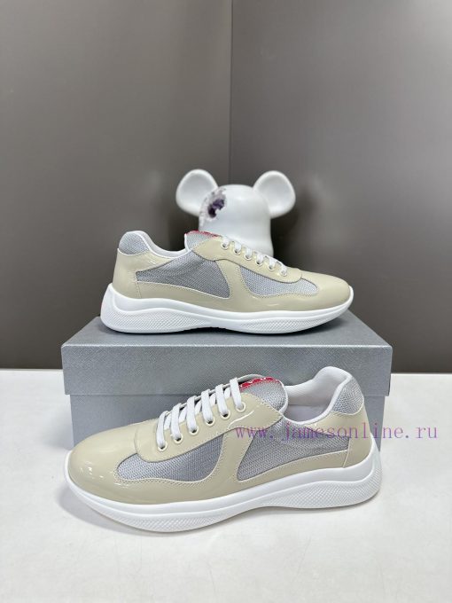 Prada Top Edition SneakersImported fly woven fabric with stitched patent leather on the uppende8hgja - Image 4