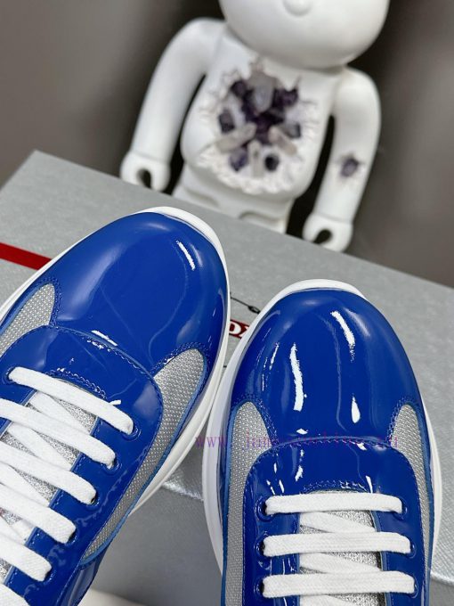Prada Top Edition SneakersImported fly woven fabric with stitched patent leather on the uppevgg7lo97 - Image 9