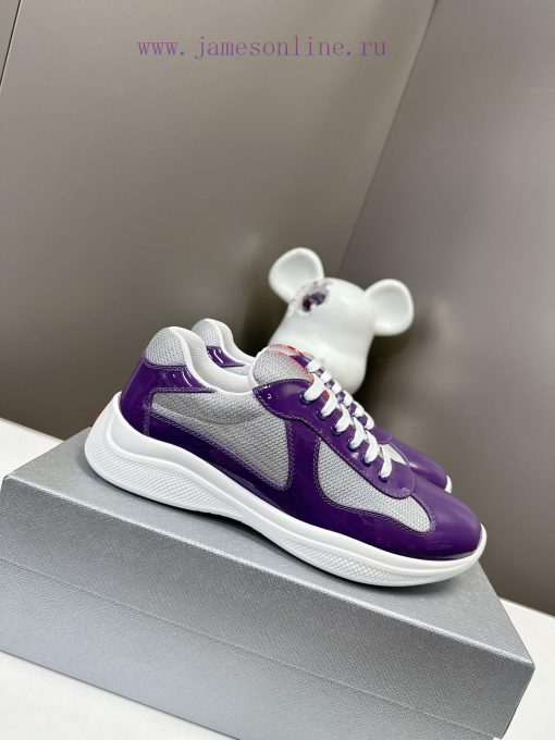 Prada Top Edition SneakersImported fly woven fabric with stitched patent leather on the uppeda4tofxa - Image 2
