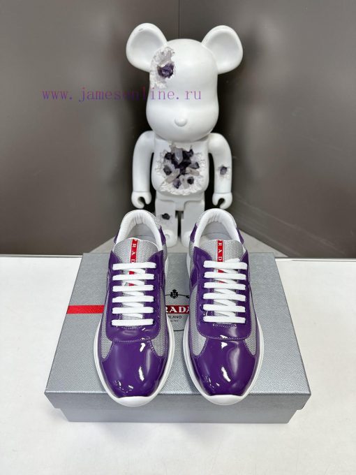 Prada Top Edition SneakersImported fly woven fabric with stitched patent leather on the uppeda4tofxa - Image 3
