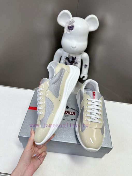 Prada Top Edition SneakersImported fly woven fabric with stitched patent leather on the uppende8hgja - Image 6
