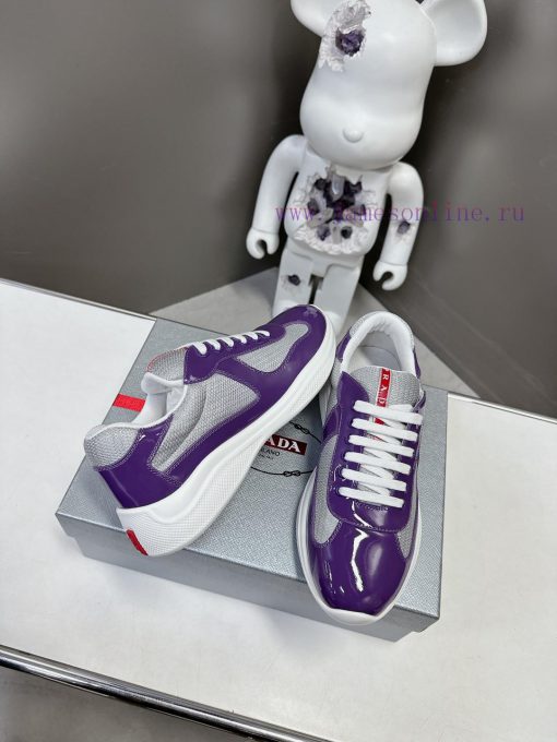 Prada Top Edition SneakersImported fly woven fabric with stitched patent leather on the uppeda4tofxa - Image 4