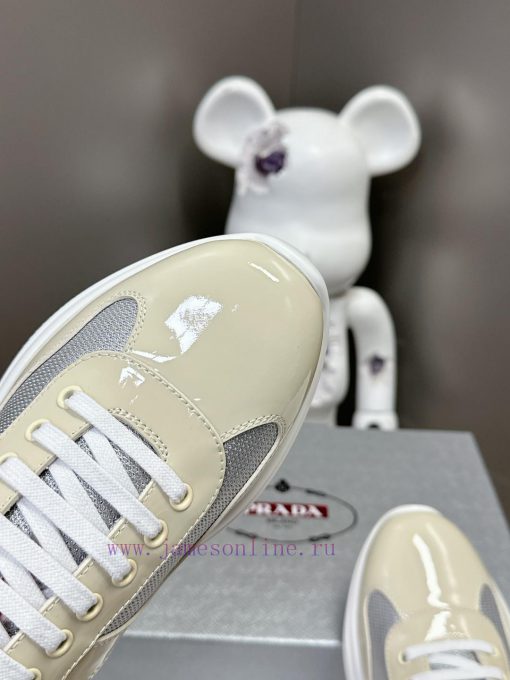 Prada Top Edition SneakersImported fly woven fabric with stitched patent leather on the uppende8hgja - Image 7