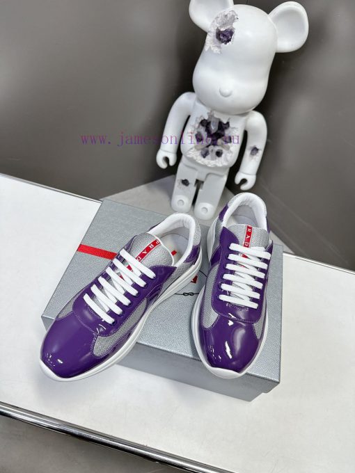 Prada Top Edition SneakersImported fly woven fabric with stitched patent leather on the uppeda4tofxa - Image 5