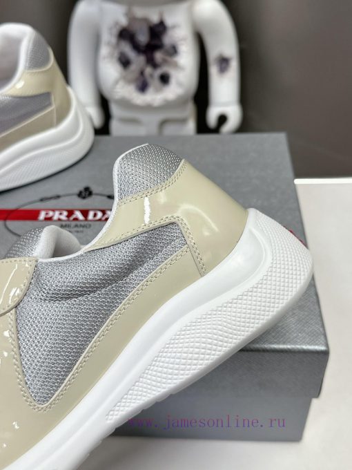 Prada Top Edition SneakersImported fly woven fabric with stitched patent leather on the uppende8hgja - Image 9
