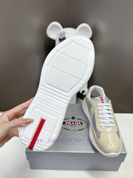 Prada Top Edition SneakersImported fly woven fabric with stitched patent leather on the uppende8hgja - Image 10