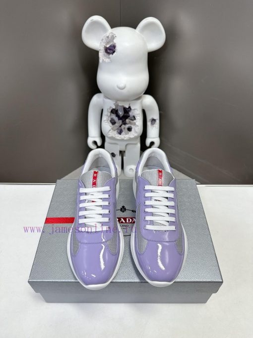 Prada Top Edition SneakersImported fly woven fabric with stitched patent leather on the uppe3zzi33km - Image 3