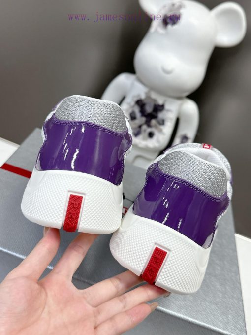 Prada Top Edition SneakersImported fly woven fabric with stitched patent leather on the uppeda4tofxa - Image 8