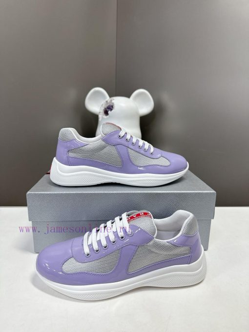 Prada Top Edition SneakersImported fly woven fabric with stitched patent leather on the uppe3zzi33km - Image 4