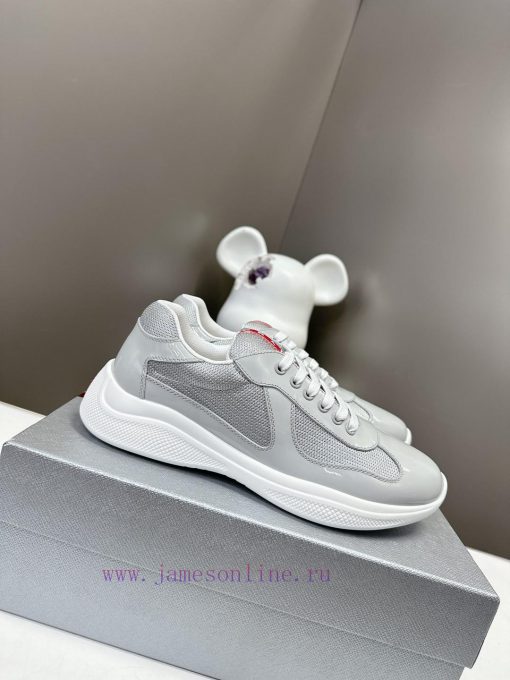 Prada Top Edition SneakersImported fly woven fabric with stitched patent leather on the uppe0a2elpi7 - Image 2