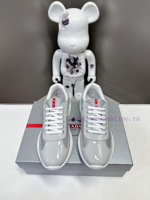 Prada Top Edition SneakersImported fly woven fabric with stitched patent leather on the uppe0a2elpi7 - Image 3