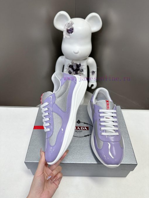 Prada Top Edition SneakersImported fly woven fabric with stitched patent leather on the uppe3zzi33km - Image 6