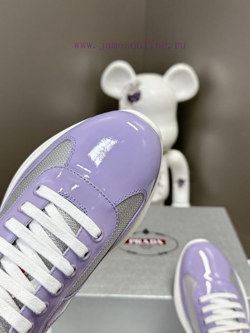 Prada Top Edition SneakersImported fly woven fabric with stitched patent leather on the uppe3zzi33km - Image 7