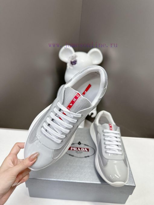 Prada Top Edition SneakersImported fly woven fabric with stitched patent leather on the uppe0a2elpi7 - Image 6