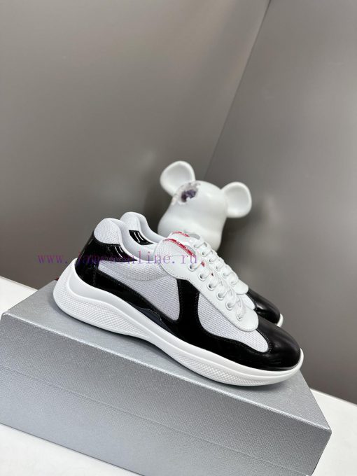Prada Top Edition SneakersImported fly woven fabric with stitched patent leather on the uppe2324y7ab - Image 2
