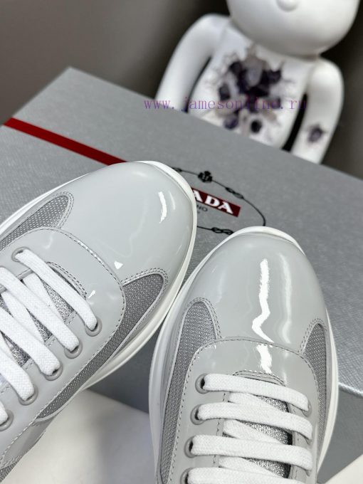 Prada Top Edition SneakersImported fly woven fabric with stitched patent leather on the uppe0a2elpi7 - Image 7