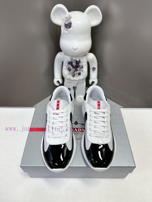 Prada Top Edition SneakersImported fly woven fabric with stitched patent leather on the uppe2324y7ab - Image 3