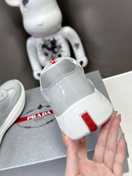 Prada Top Edition SneakersImported fly woven fabric with stitched patent leather on the uppe0a2elpi7 - Image 8