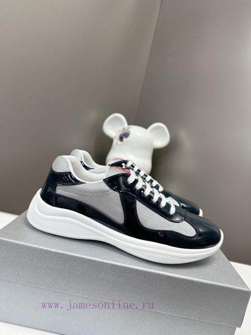 Prada Top Edition SneakersImported fly woven fabric with stitched patent leather on the uppera5vyvtj - Image 2