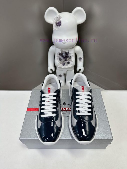 Prada Top Edition SneakersImported fly woven fabric with stitched patent leather on the uppera5vyvtj - Image 3