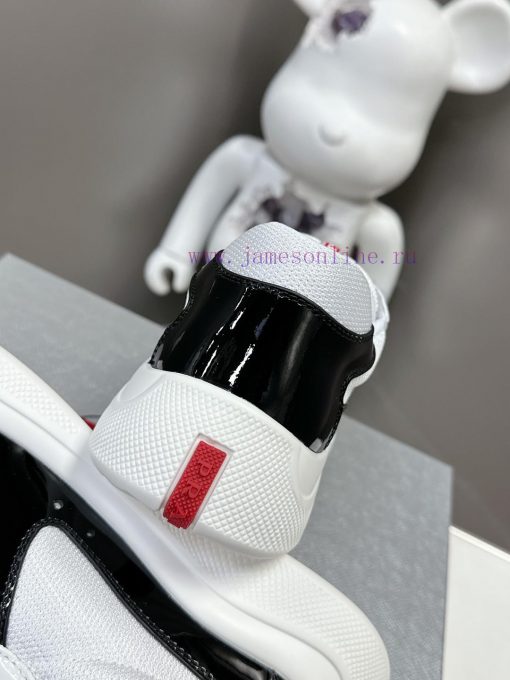 Prada Top Edition SneakersImported fly woven fabric with stitched patent leather on the uppe2324y7ab - Image 8