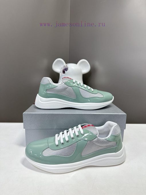 Prada Top Edition SneakersImported fly woven fabric with stitched patent leather on the uppem0cc6ln0 - Image 2
