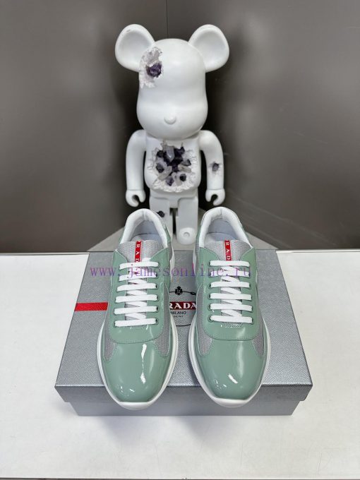 Prada Top Edition SneakersImported fly woven fabric with stitched patent leather on the uppem0cc6ln0 - Image 3