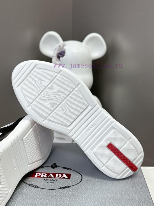 Prada Top Edition SneakersImported fly woven fabric with stitched patent leather on the uppe2324y7ab - Image 10