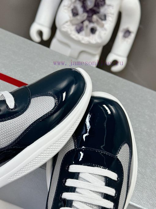 Prada Top Edition SneakersImported fly woven fabric with stitched patent leather on the uppera5vyvtj - Image 8