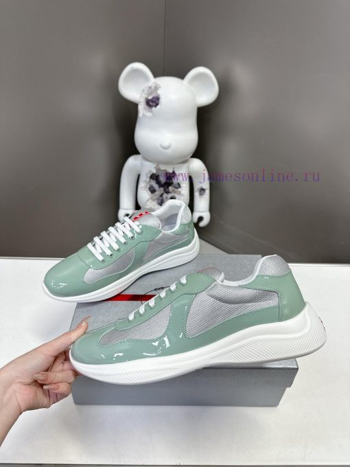 Prada Top Edition SneakersImported fly woven fabric with stitched patent leather on the uppem0cc6ln0 - Image 5