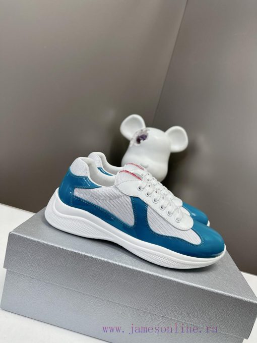 Prada Top Edition SneakersImported fly woven fabric with stitched patent leather on the uppepaoen0zx - Image 2