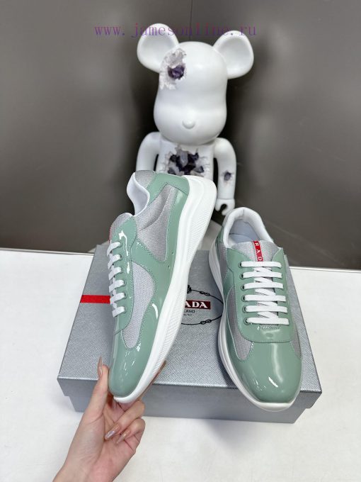 Prada Top Edition SneakersImported fly woven fabric with stitched patent leather on the uppem0cc6ln0 - Image 6