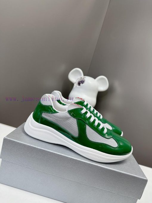 Prada Top Edition SneakersImported fly woven fabric with stitched patent leather on the uppe6gzognle