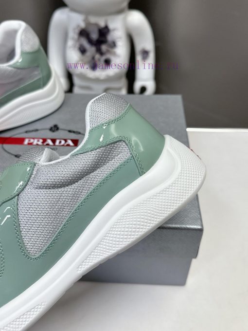 Prada Top Edition SneakersImported fly woven fabric with stitched patent leather on the uppem0cc6ln0 - Image 9